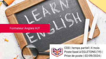 Offre d’emploi : Formateur/Formatrice en Anglais