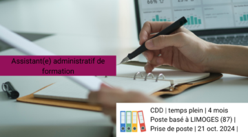 Offre d'emploi : Assistant(e) administratif(ve) de formation