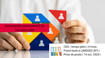 Offre d'emploi : Assistant(e) administratif(ve) formation/RH