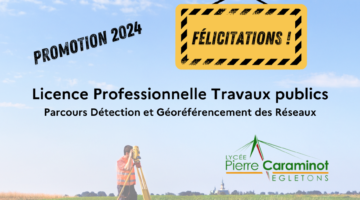 Résultats de la Licence Professionnelle Travaux Publics, parcours Détection des Réseaux 2023-2024