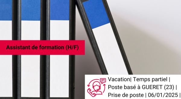 Offre d’emploi : Assistant administratif de formation H/F