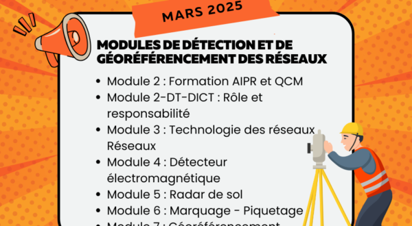 Formez-vous à la Détection et au Géoréférencement des Réseaux